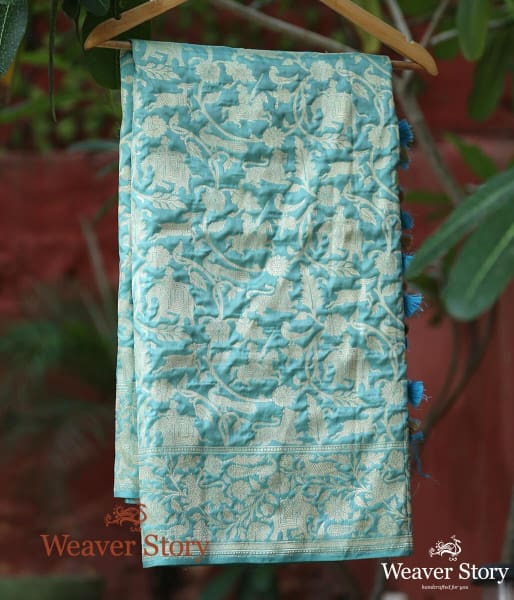 Handloom_Sea_Green_Shikaragah_Dupatta_WeaverStory_01