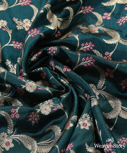 Handloom_Teal_Green_Pure_Banarasi_Katan_Silk_Meenakari_Dupatta_WeaverStory_05