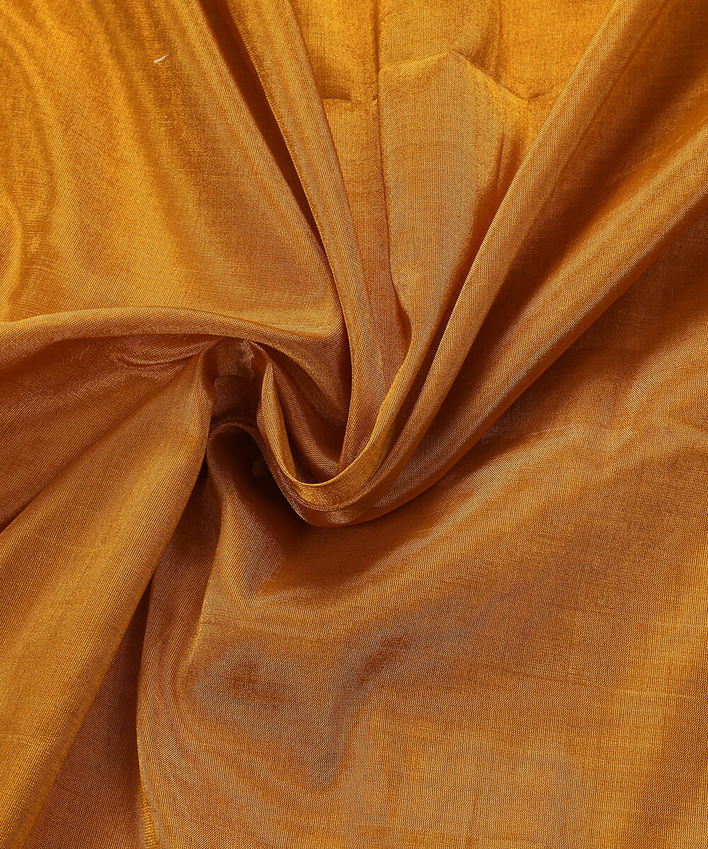 Handloom_Chanderi_Silk_Tissue_Fabric_in_Yellow_Gold_WeaverStory_05