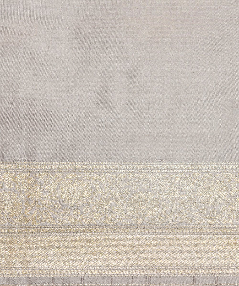 Handloom_Beige_Cutwork_Katan_Silk_Saree_Booti_with_Pink_Selvedge_WeaverStory_05