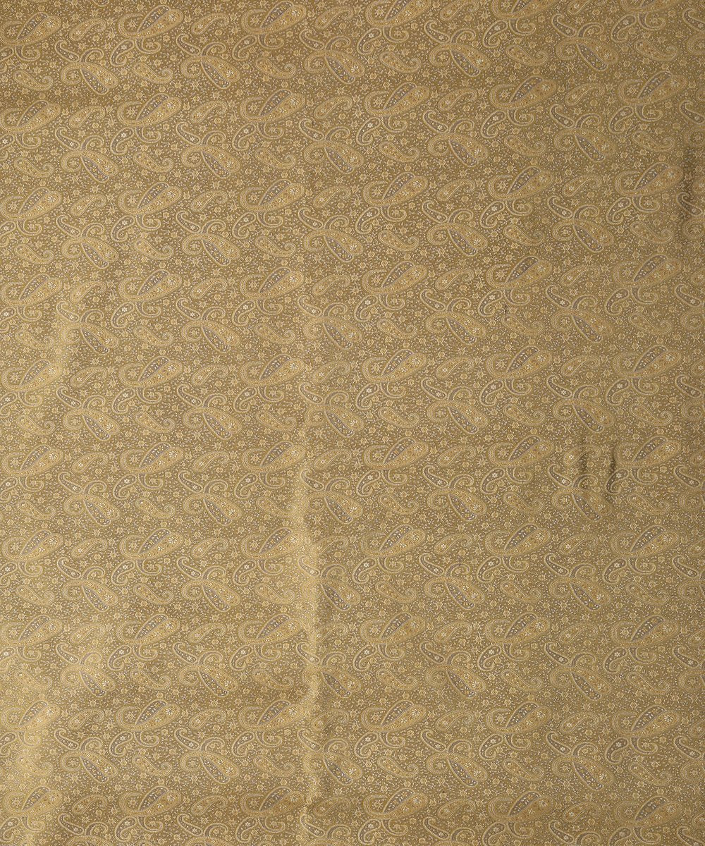 Handloom_Beige_Three_Color_Jamawar_Banarasi_Fabric_WeaverStory_02