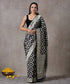 Handloom_Black_Pure_Katan_Silk_Banarasi_Saree_With_Diagonal_Checks_Pattern_and_Elephant_And_Butterfly_Motifs_WeaverStory_01