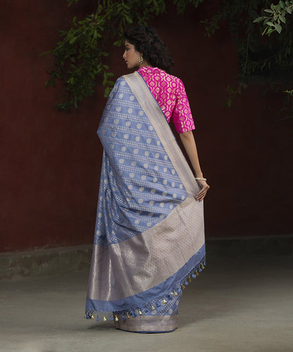 Handloom_Blue_Embossed_Weave_Katan_Silk_Banarasi_Saree_with_Green_Selvedge_WeaverStory_03