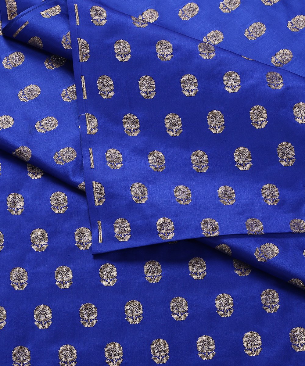 Banarasi_Handloom_Blue_Pure_Satin_Fabric_with_Bootidar_Design_WeaverStory_04