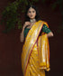 Handloom_Cutwork_Yellow_Katan_Silk_Banarasi_Saree_with_Jangla_Design_and_Pink_Selvedge_WeaverStory_01