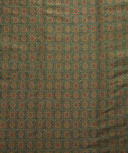 Handloom_Green_Pure_Katan_Silk_Nakshi_Brocade_Banarasi_Fabric_with_Meenakari_WeaverStory_02