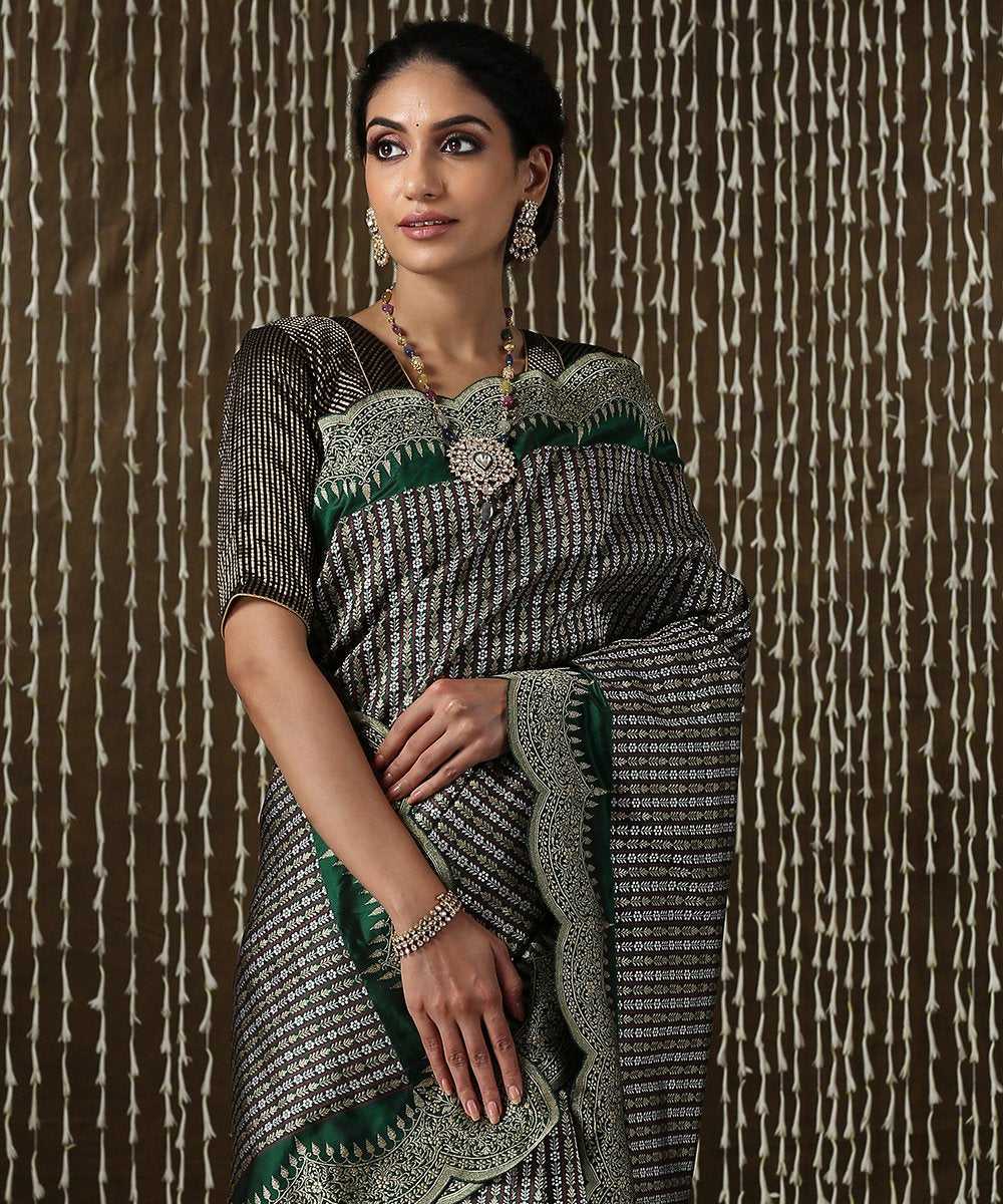 Handloom_Green_Pure_Katan_Silk_Brocade_Banarasi_Saree_with_Scallop_Border_WeaverStory_01