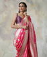 Handloom_Hot_Pink_Banarasi_Saree_with_Floral_Booti_WeaverStory_01