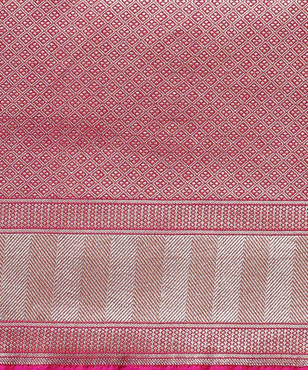 Handloom_Hot_Pink_Banarasi_Saree_with_Floral_Booti_WeaverStory_05