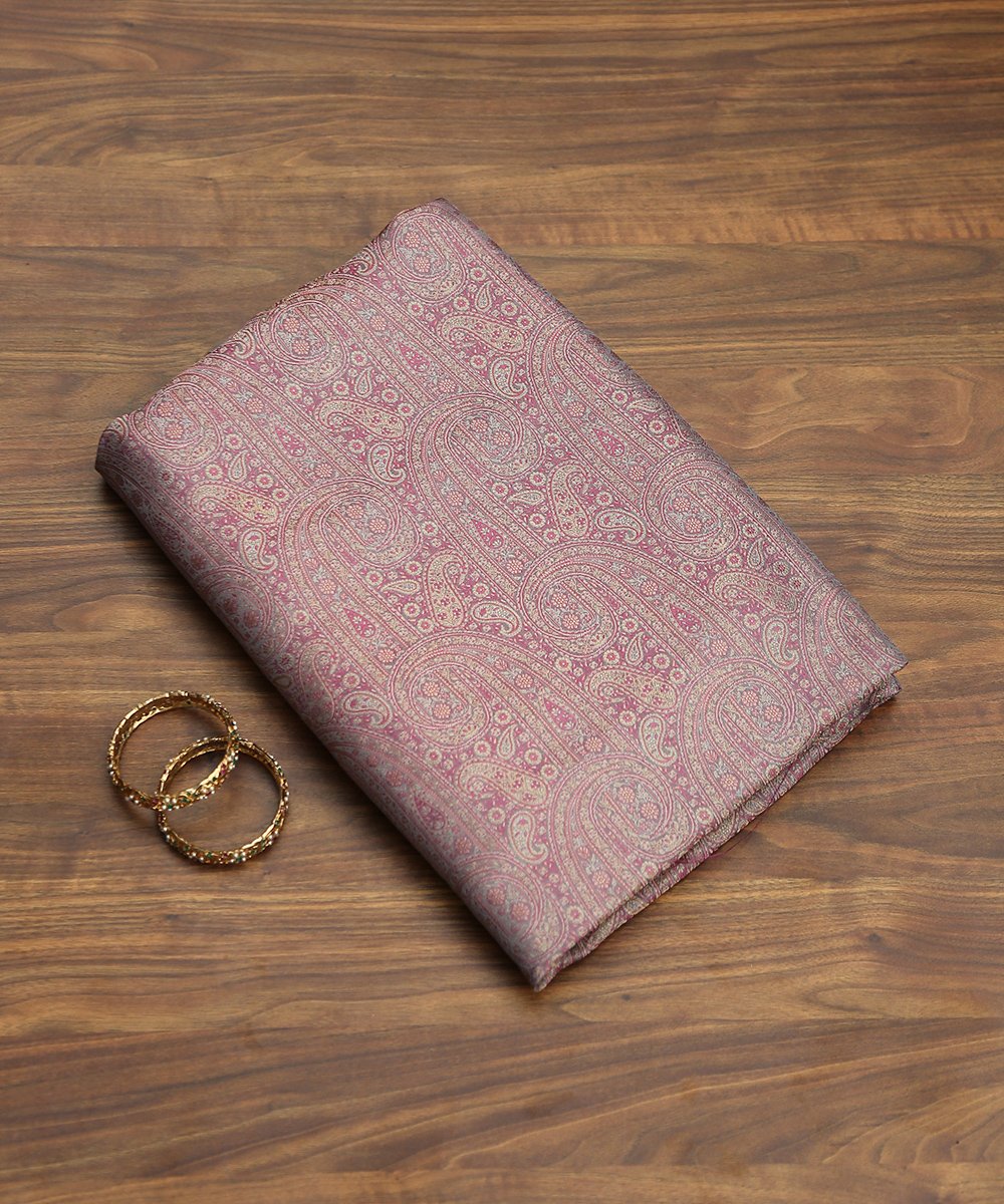 Handloom_Lavender_Jamawar_Pure_Silk_Banarasi_Brocade_Fabric_with_Zari_WeaverStory_01