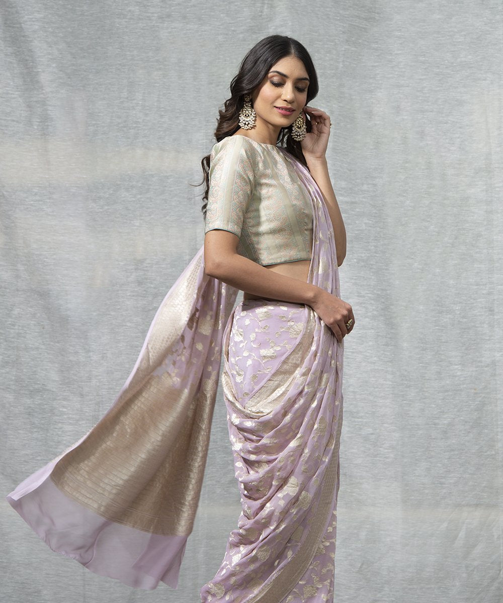 Handloom_Light_Pink_Banarasi_Georgette_Saree_with_Cutwork_Floral_Jangla_WeaverStory_01