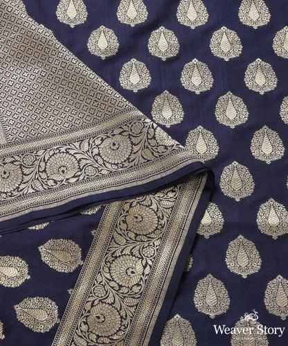 Handloom_Navy_Blue_Katan_Silk_Banarasi_Dupatta_with_Cutwork_and_Booti_Design_WeaverStory_04
