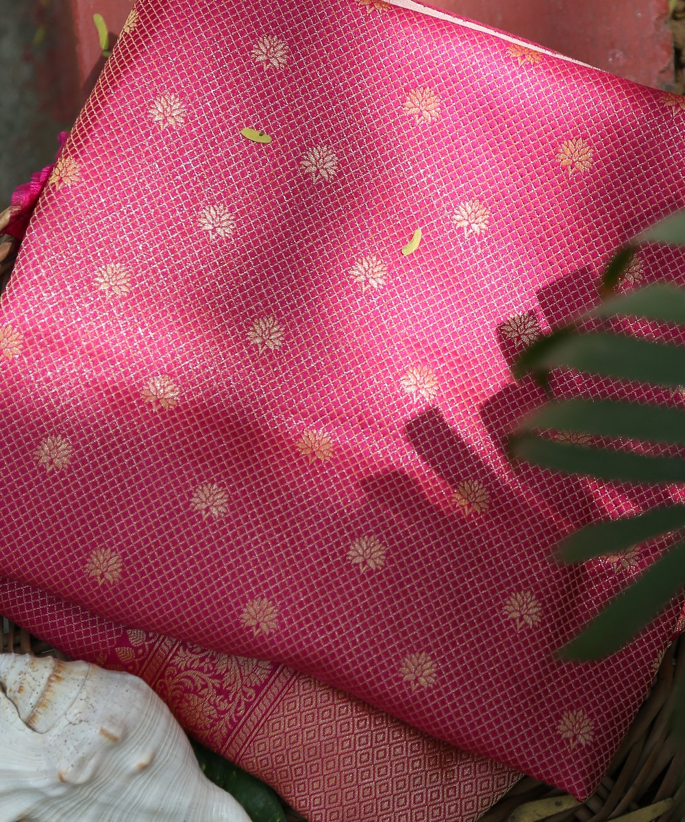 Handloom_Pink_Banarasi_Dupatta_with_Zari_Tanchoi_and_Bootidar_Design_WeaverStory_01