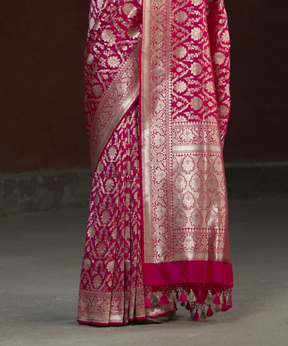 Handloom_Pink_Katan_Silk_Cutwork_Banarasi_Saree_with_Mehraab_Jaal_WeaverStory_04