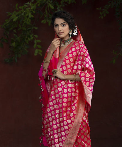 Handloom_Pink_Katan_Silk_Cutwork_Banarasi_Saree_with_Paisley_Boota_WeaverStory_01