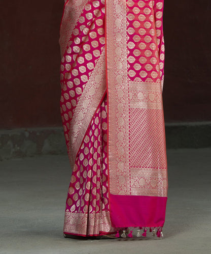 Handloom_Pink_Katan_Silk_Cutwork_Banarasi_Saree_with_Paisley_Boota_WeaverStory_04