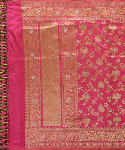 Handloom_Pink_Dual_Tone_Pure_Katan_Silk_Sona_Rupa_Kadhwa_Jangla_Banarasi_Dupatta_WeaverStory_02