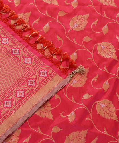 Handloom_Pink_Pure_Katan_Silk_Jamdani_Banarasi_Dupatta_WeaverStory_05
