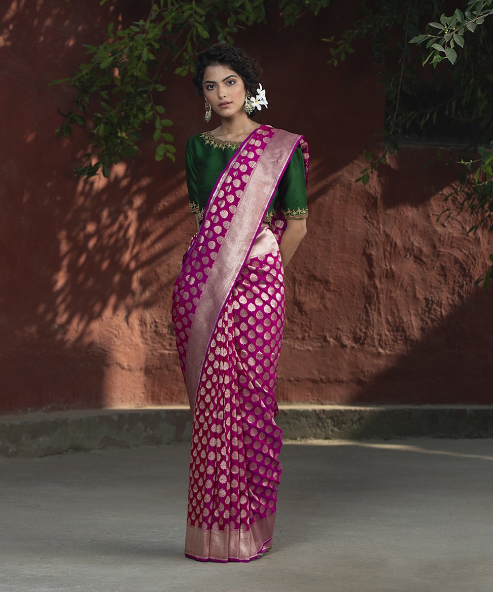 Handloom_Plum_Cutwork_Katan_Silk_Banarasi_Saree_with_Booti_WeaverStory_02
