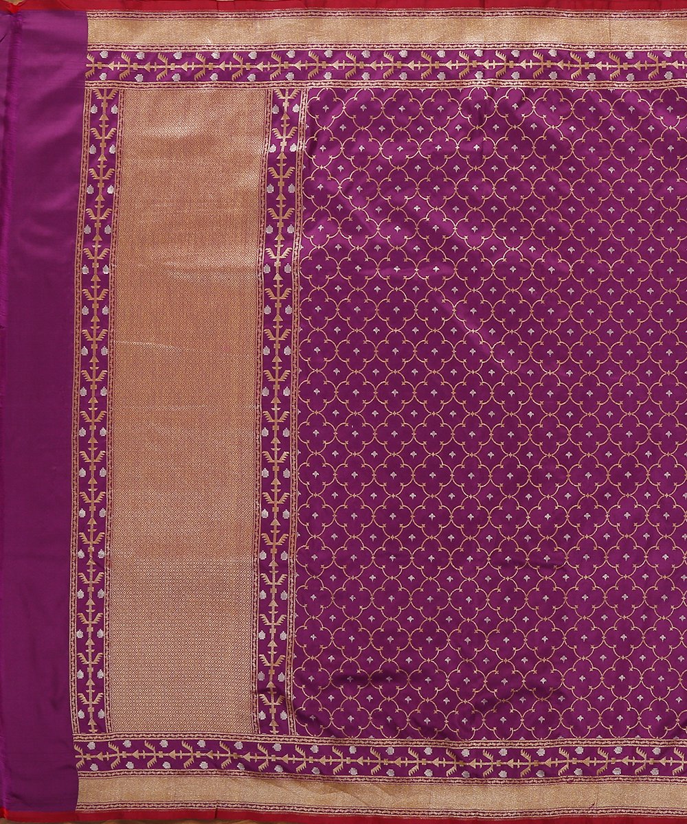 Handloom_Purple_Cutwork_Banarasi_Dupatta_and_Jangla_Design_WeaverStory_02