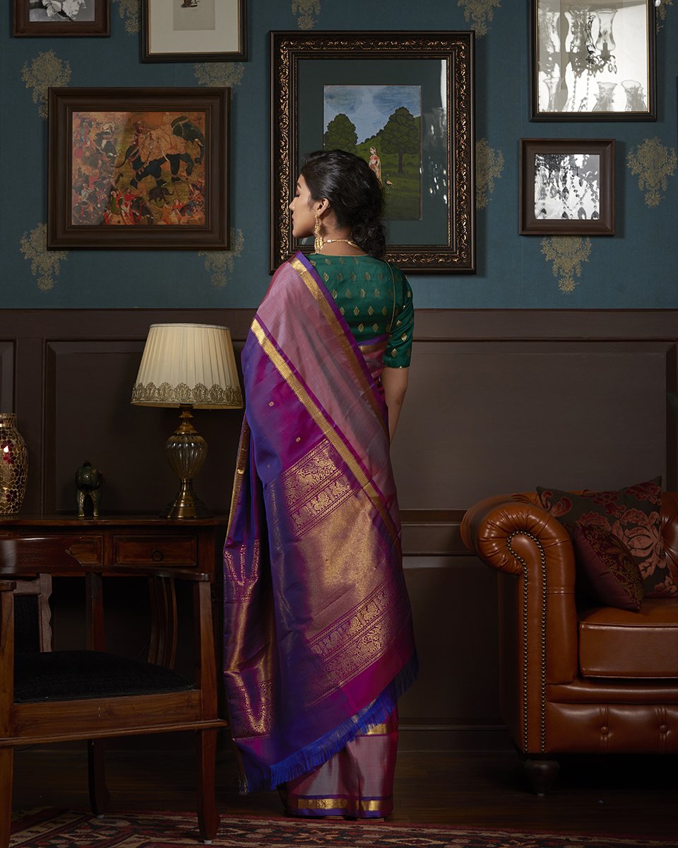 Handloom_Purple_Kanjivaram_Silk_Saree_With_Mauve_Border_WeaverStory_03