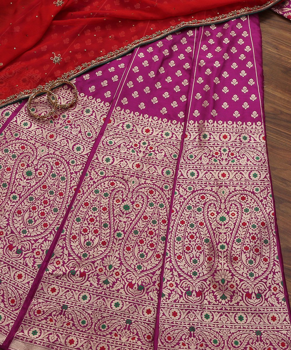 Handloom_Purple_Katan_Silk_Banarasi_Lehenga_with_Bootidar_Design_and_Meenakari_Border_WeaverStory_01