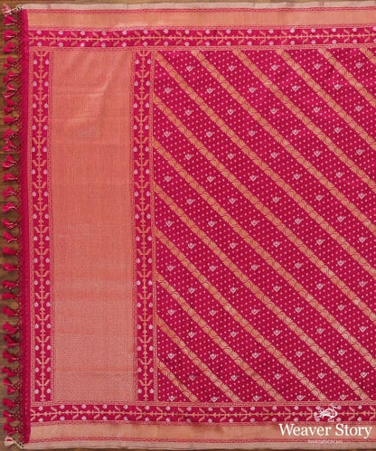 Handloom_Rani_Pink_Pure_Katan_Silk_Banarasi_Dupatta_with_Aada_Jaal_WeaverStory_02