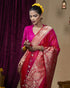 Handloom_Rani_Pink_Mehraab_Border_Pure_Katan_Silk_Tanchoi_Banarasi_Saree_WeaverStory_01