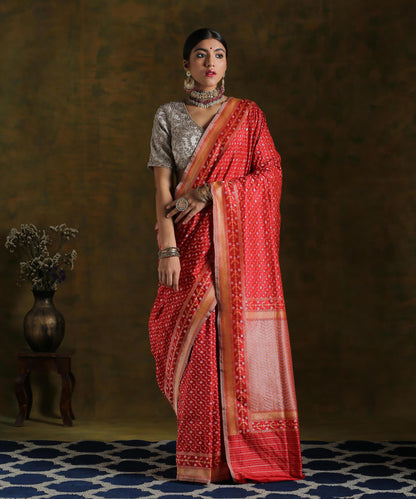 Handloom_Red_Banarasi_Katan_Silk_Saree_with_Cutwork_Jamdani_Weaving_WeaverStory_02