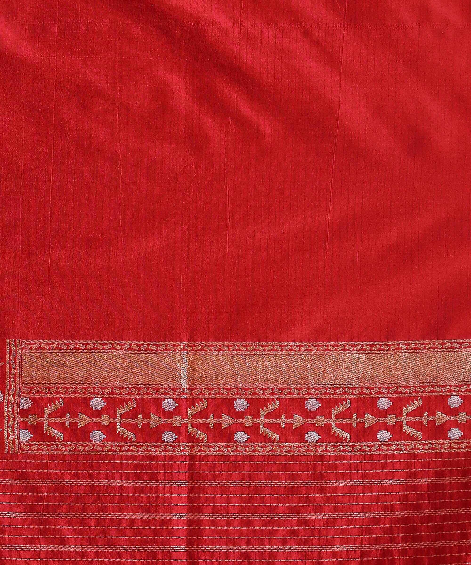 Handloom_Red_Banarasi_Katan_Silk_Saree_with_Cutwork_Jamdani_Weaving_WeaverStory_05