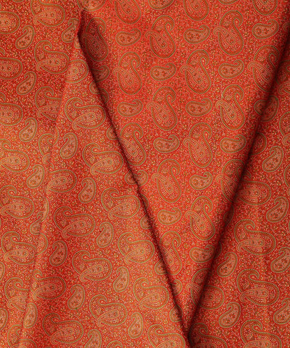Handloom_Red_Three_Color_Jamawar_Pure_Katan_Silk_Banarasi_Fabric_WeaverStory_04