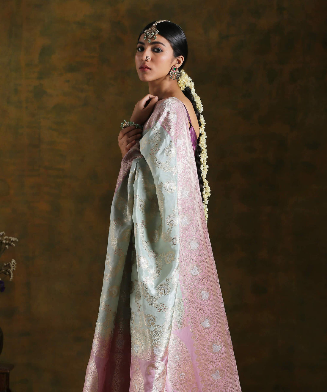 Handloom_Sea_Green_and_Mauve_Silk_Tissue_Banarasi_Jangla_Saree_with_Meenakari_WeaverStory_01