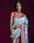 Handloom_Sky_Blue_Tissue_Banarasi_Saree_with_Jangla_Design_and_Pink_Border_WeaverStory_01