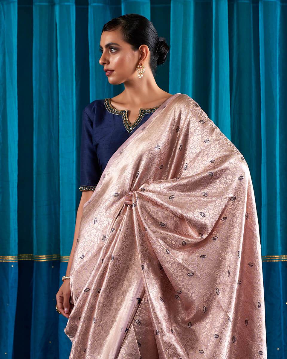 Handloom_Soft_Mauve_Zari_Kimkhab_Saree_With_Blue_Meenakari_WeaverStory_01