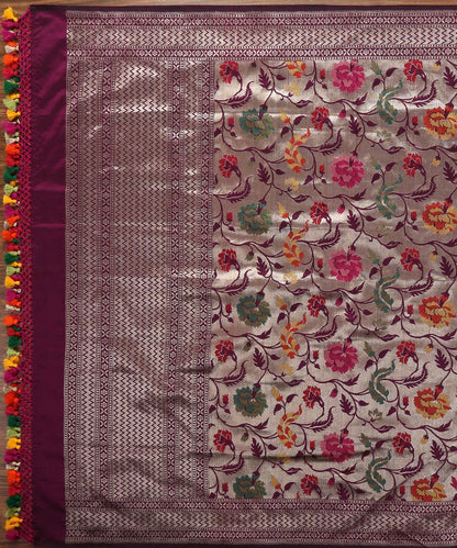 Handloom_Wine_Meenakari_Jangla_Cutwork_Handloom_Banarasi_Dupatta_WeaverStory_02