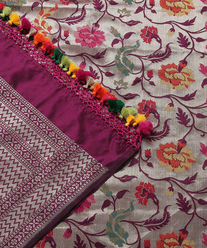 Handloom_Wine_Meenakari_Jangla_Cutwork_Handloom_Banarasi_Dupatta_WeaverStory_04