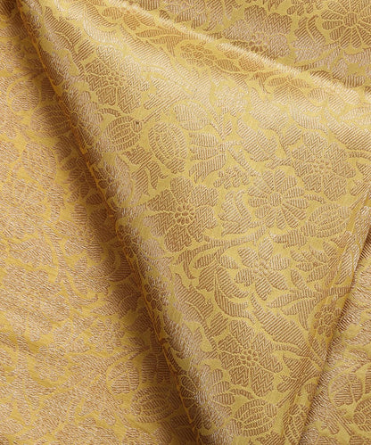 Handloom_Yellow_Pure_Silk_Banarasi_Brocade_Fabric_WeaverStory_04