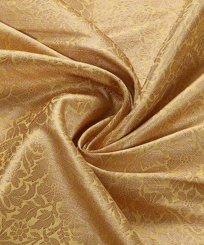 Handloom_Yellow_Pure_Silk_Banarasi_Brocade_Fabric_WeaverStory_05