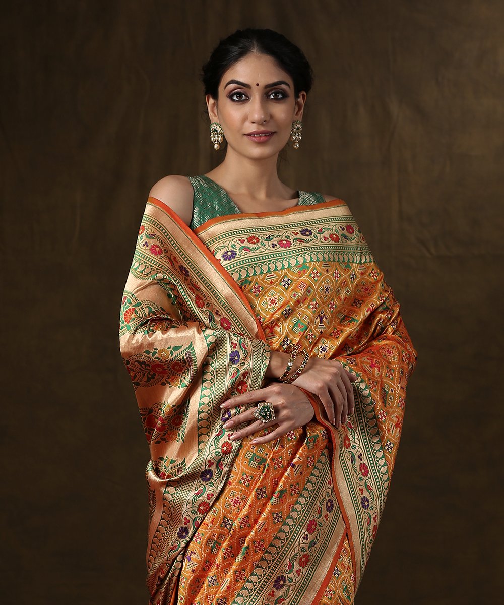 Handloom_Yellow_Katan_Silk_Banarasi_Patola_Saree_with_Meenakari_Design_WeaverStory_01