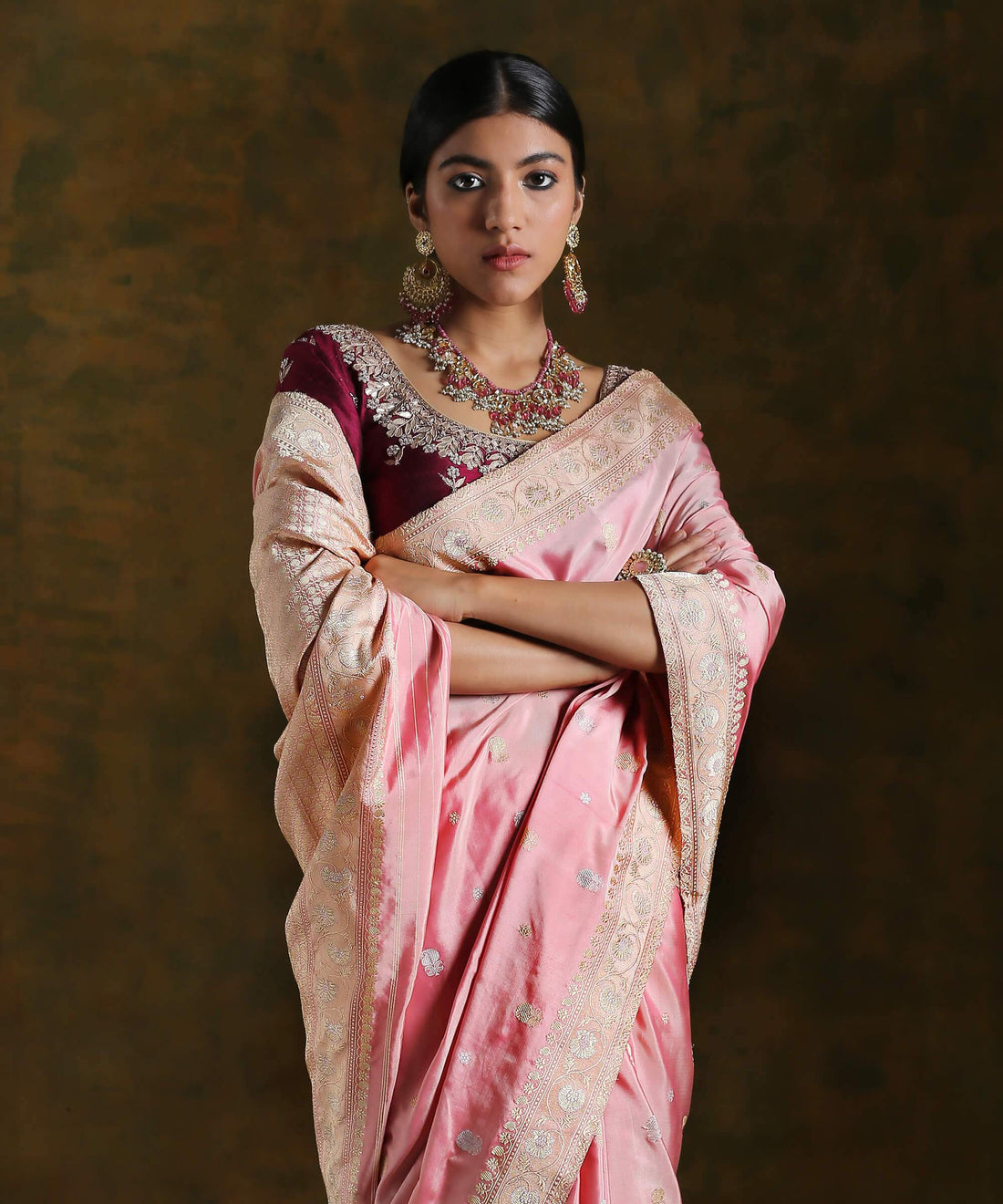 Handloom_Pure_Katan_Silk_Pink_Banarasi_Saree_with_Kadhwa_Booti_WeaverStory_01