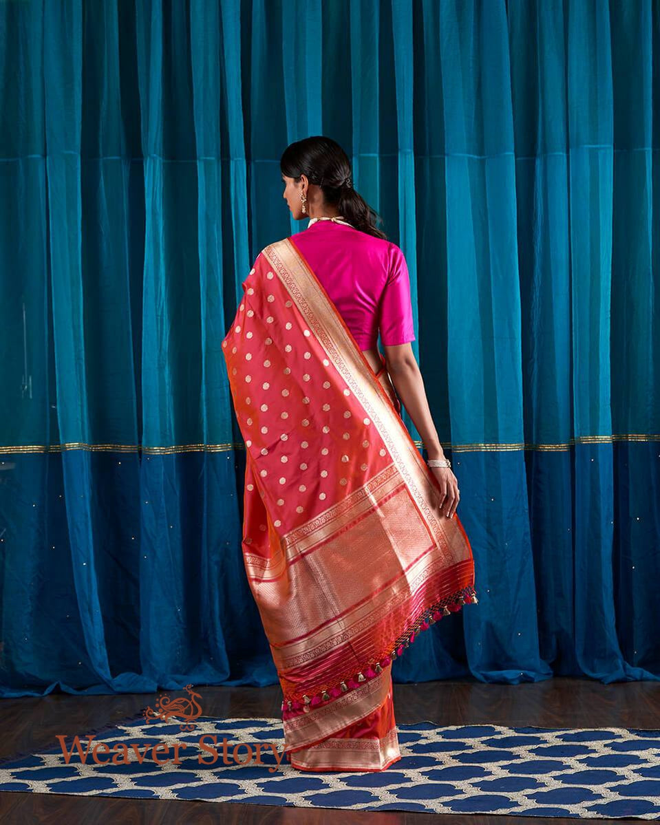 Pink_and_Orange_Double_Shade_Katan_Silk_Banarasi_Handloom_Saree_WeaverStory_03