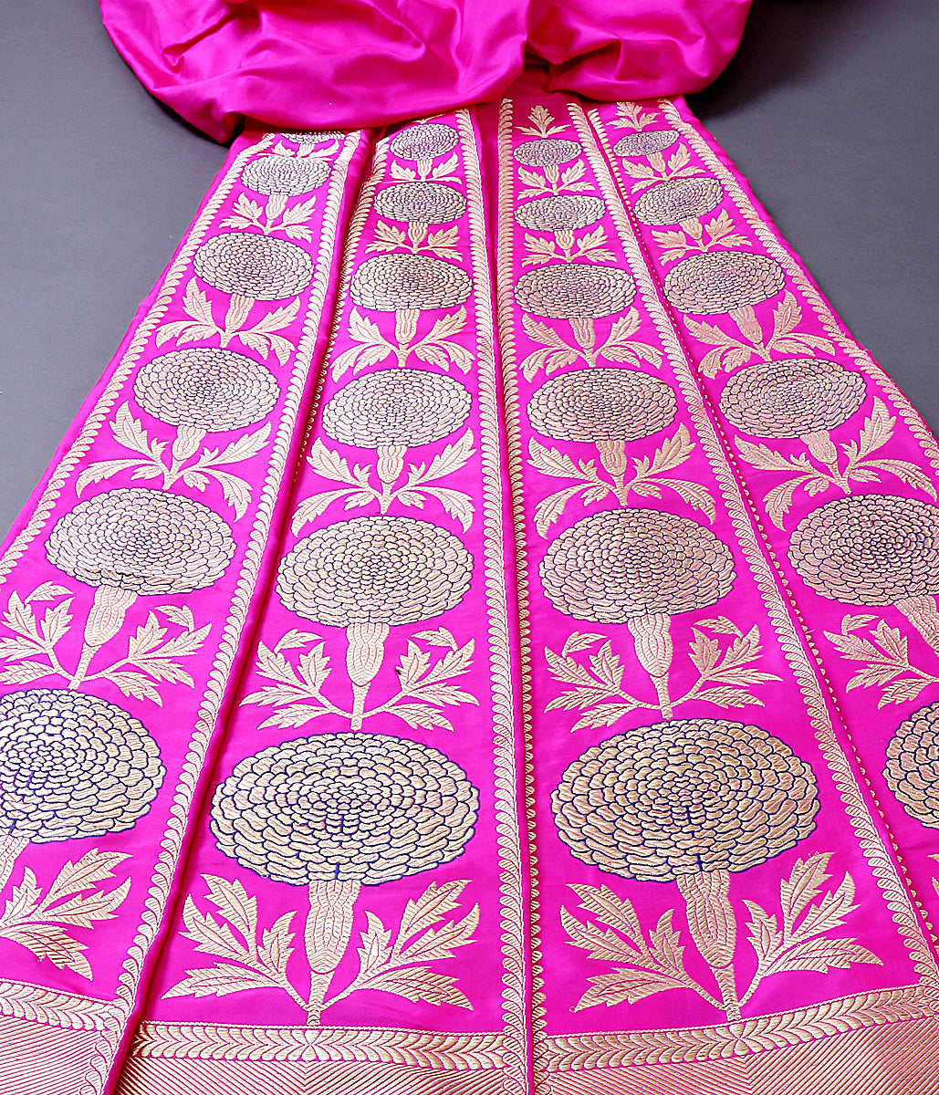 Handloom_Pink_Banarasi_Lehenga_with_Meenakari_Floral_motifs_WeaverStory_02