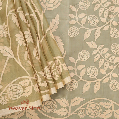 Handwoven_Pistachio_Green_Muslin_Jamdani_Saree_with_Floral_Pattern_Woven_All_Over_WeaverStory_01