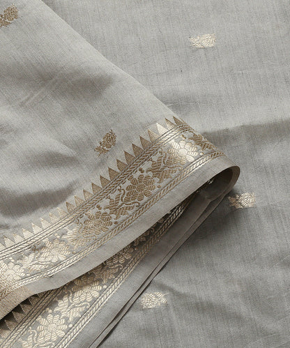 Grey_Handloom_Banarasi_Silk_Dupatta_with_Bootidar_Design_WeaverStory_04