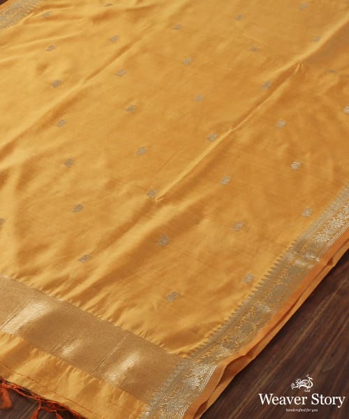 Yellow_Handloom_Banarasi_Raw_Silk_Dupatta_with_Bootidar_Design_WeaverStory_03