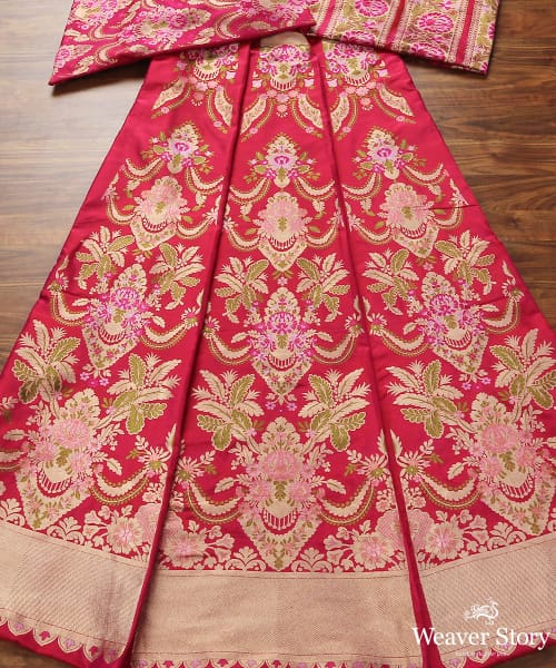 Handloom_Rani_Pink_Kimkhab_Banarasi_Katan_Silk_Lehenga_WeaverStory_02