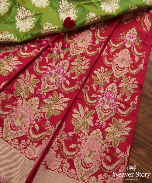 Handloom_Rani_Pink_Kimkhab_Banarasi_Katan_Silk_Lehenga_WeaverStory_01