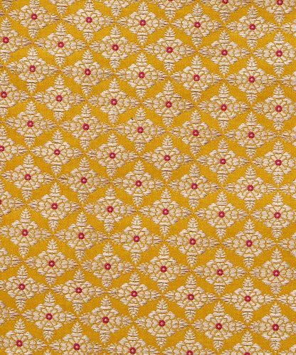 Mustard_Yellow_Pure_Katan_Silk_Banarasi_Handloom_Fabric_with_Meenakari_WeaverStory_03