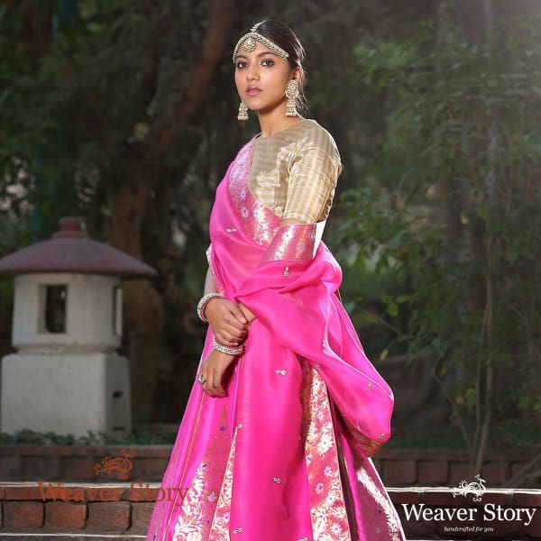 Handwoven_Rose_Pink_Banarasi_Lehenga_with_Meenakari_WeaverStory_02