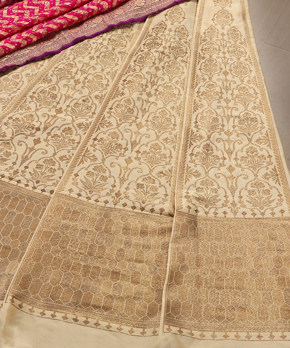 Offwhite_Handloom_Pure_Katan_Silk_Banarasi_Lehenga_With_Antique_Zari_WeaverStory_01